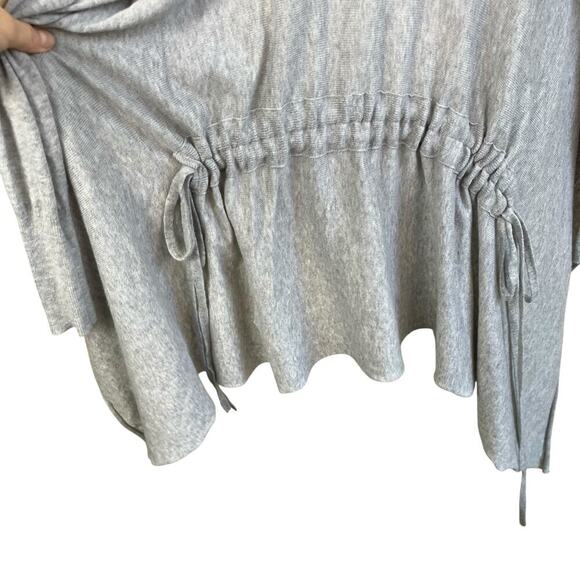 Anthropologie Guinevere Sz S Drapey Open Front Waterfall Cardigan Ruched Cinched - Picture 8 of 16